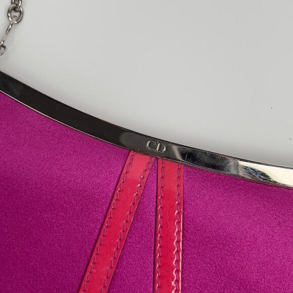 Dior mini pink satin saddle bag - Picture 7 of 8